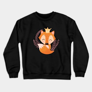 Cute Fox Princes Crewneck Sweatshirt